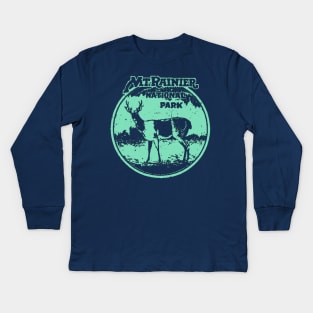 Mt. Rainier National Park Vintage Kids Long Sleeve T-Shirt